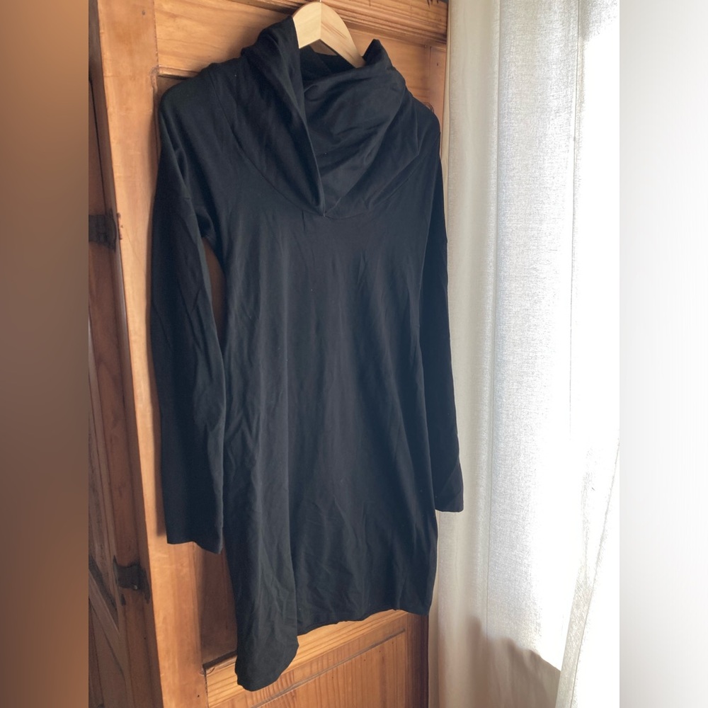 FIG cowell neck long sleeve dress